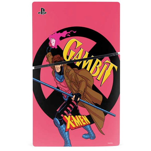 Marvel X-Men Gambit PS5 Slim Digital Edition Console Skin