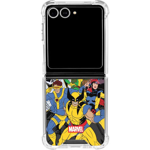 Marvel X-Men Group Galaxy Z Flip7 Clear Case