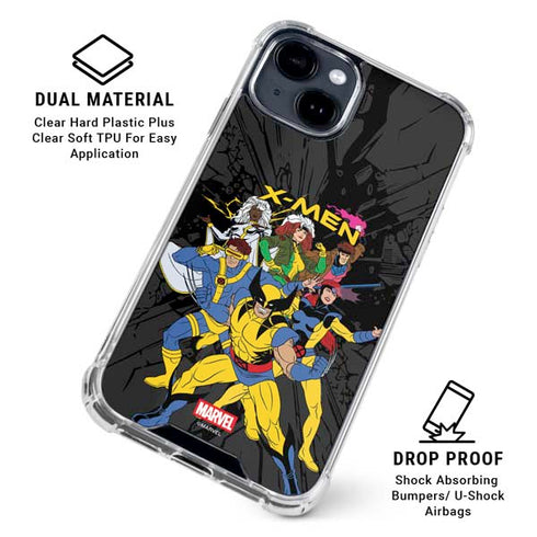 Marvel X-Men Group iPhone 15 Clear Case