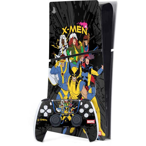 Marvel X-Men Group PS5 Slim Digital Edition Bundle Skin