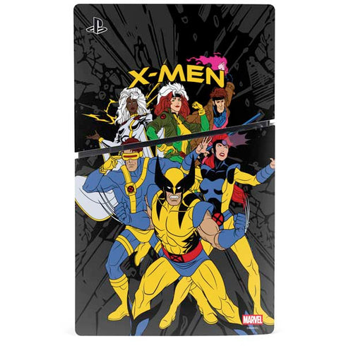 Marvel X-Men Group PS5 Slim Digital Edition Console Skin