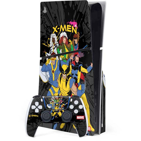 Marvel X-Men Group PS5 Slim Disk Bundle Skin
