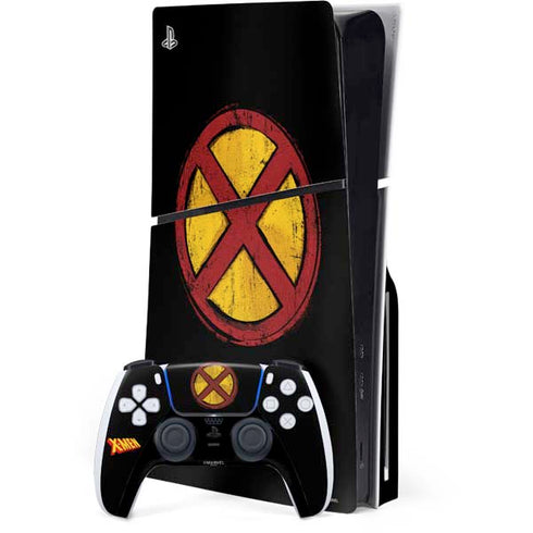 Marvel X-Men Logo PS5 Slim Disk Bundle Skin