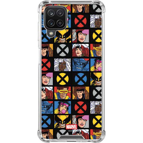 Marvel X-Men Pattern Galaxy A12 Clear Case