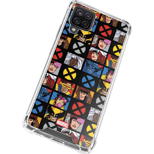 Marvel X-Men Pattern Galaxy A12 Clear Case