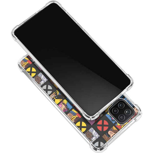 Marvel X-Men Pattern Galaxy A12 Clear Case