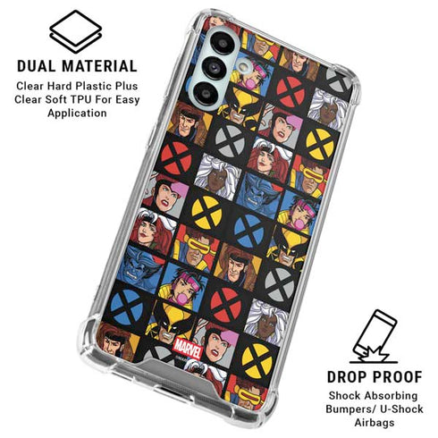 Marvel X-Men Pattern Galaxy A13 5G Clear Case