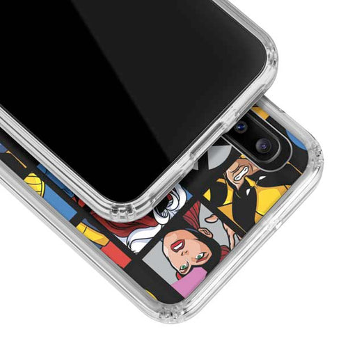 Marvel X-Men Pattern Galaxy A20 Clear Case