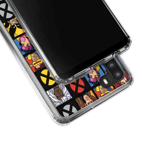 Marvel X-Men Pattern Galaxy A21 Clear Case