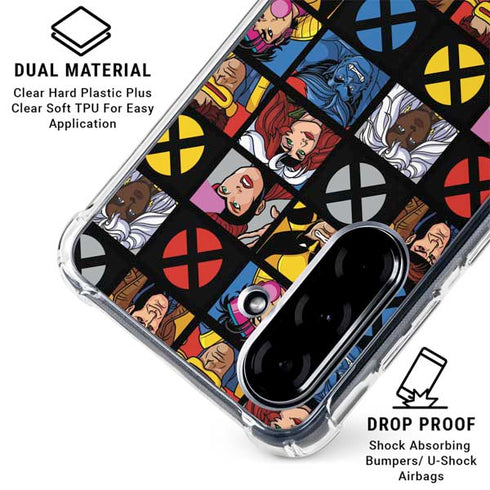 Marvel X-Men Pattern Galaxy A36 5G Clear Case