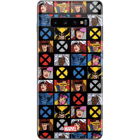 Marvel X-Men Pattern Galaxy S10 Plus Skin
