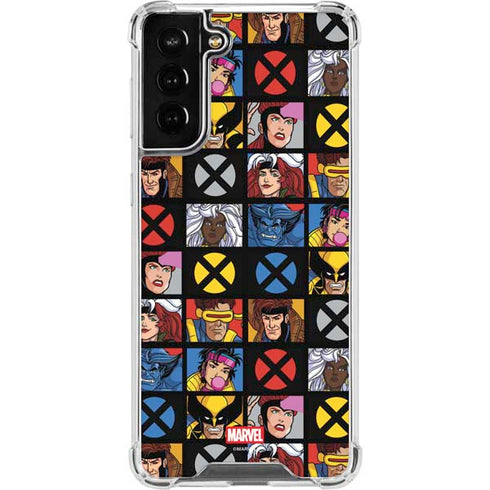 Marvel X-Men Pattern Galaxy S21 FE Clear Case