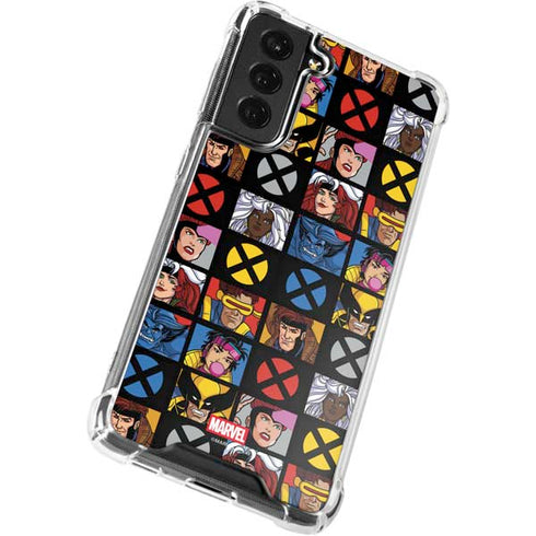 Marvel X-Men Pattern Galaxy S21 FE Clear Case