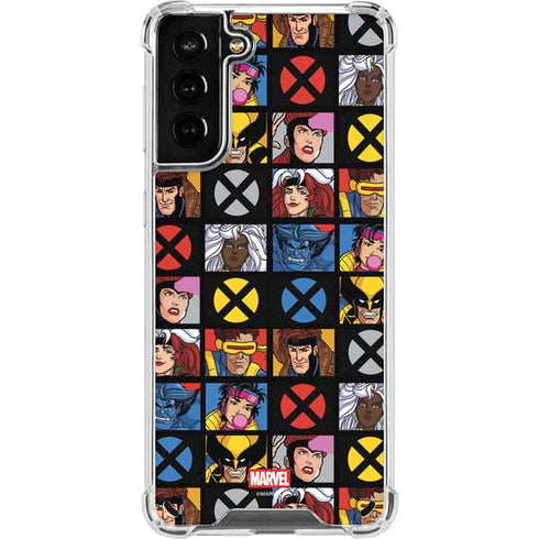 Marvel X-Men Pattern Galaxy S21 Plus 5G Clear Case