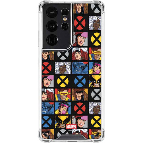 Marvel X-Men Pattern Galaxy S21 Ultra 5G Clear Case