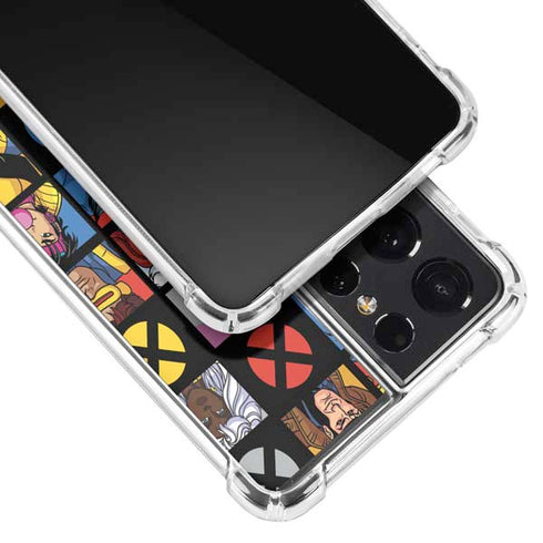Marvel X-Men Pattern Galaxy S21 Ultra 5G Clear Case