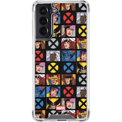 Marvel X-Men Pattern Galaxy S22 Clear Case