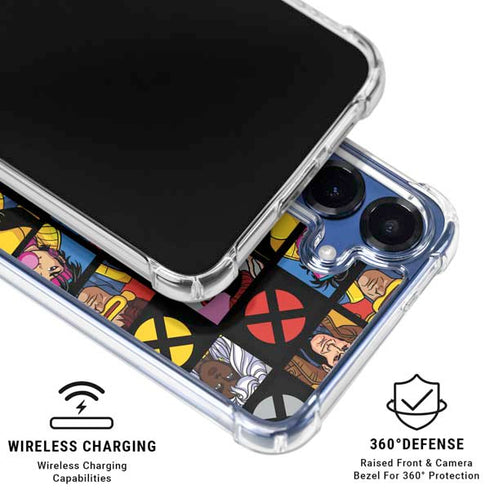 Marvel X-Men Pattern Galaxy S25 Clear Case