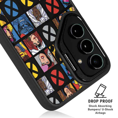 Marvel X-Men Pattern Galaxy S25 Plus Kickstand Case