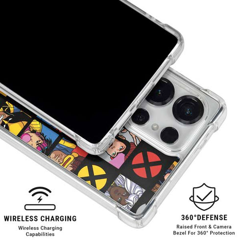 Marvel X-Men Pattern Galaxy S25 Ultra Clear Case