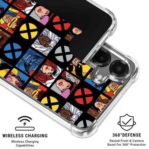 Marvel X-Men Pattern Galaxy S26 Clear Case