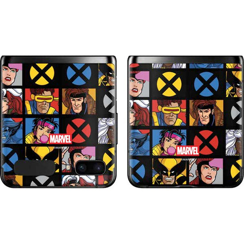 Marvel X-Men Pattern Galaxy Z Flip Skin