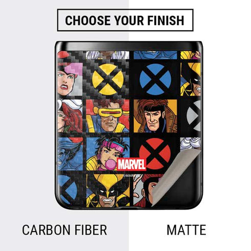 Marvel X-Men Pattern Galaxy Z Flip Skin