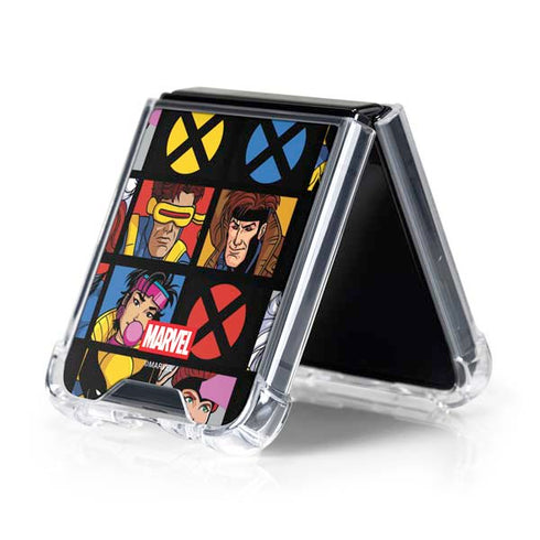 Marvel X-Men Pattern Galaxy Z Flip5 5G Clear Case