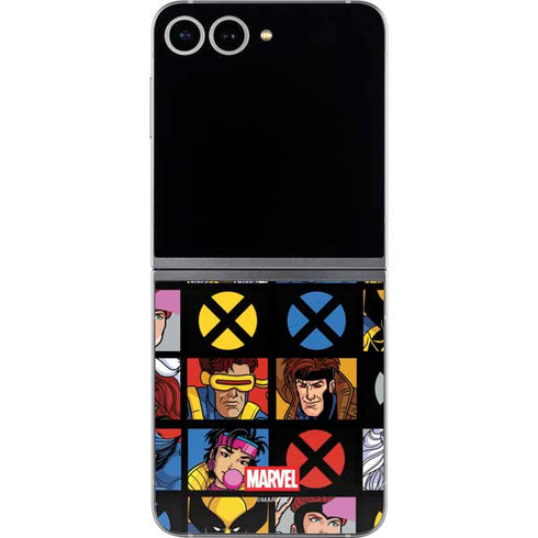 Marvel X-Men Pattern Galaxy Z Flip6 Skin