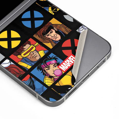 Marvel X-Men Pattern Galaxy Z Flip6 Skin