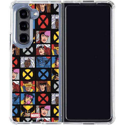 Marvel X-Men Pattern Galaxy Z Fold5 5G Clear Case