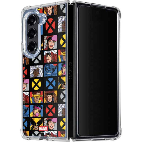 Marvel X-Men Pattern Galaxy Z Fold5 5G Clear Case