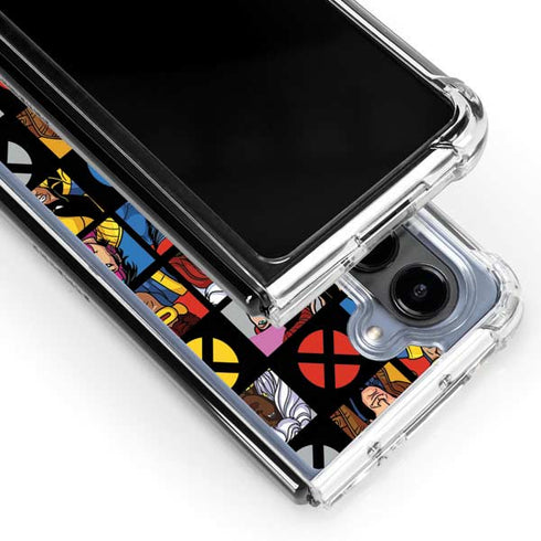 Marvel X-Men Pattern Galaxy Z Fold5 5G Clear Case