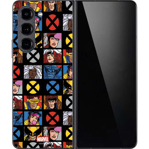 Marvel X-Men Pattern Galaxy Z Fold5 5G Skin