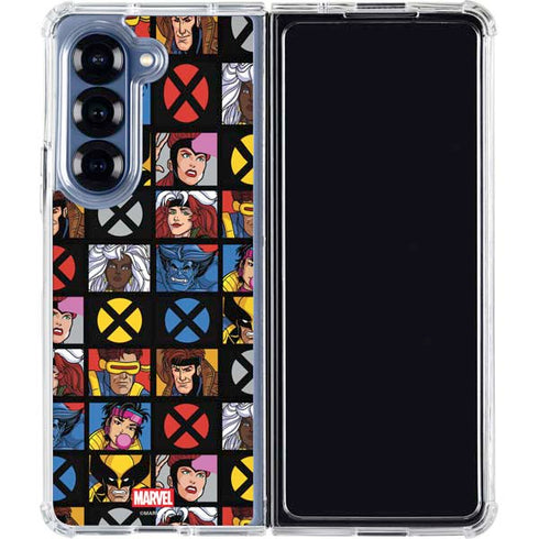Marvel X-Men Pattern Galaxy Z Fold6 Clear Case