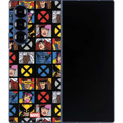 Marvel X-Men Pattern Galaxy Z Fold6 Skin