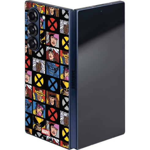 Marvel X-Men Pattern Galaxy Z Fold6 Skin
