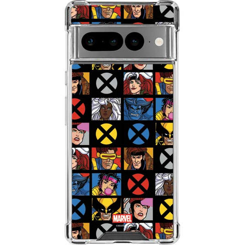 Marvel X-Men Pattern Google Pixel 7 Pro Clear Case