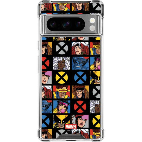 Marvel X-Men Pattern Google Pixel 8 Pro Clear Case