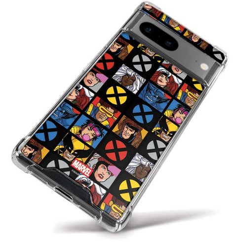 Marvel X-Men Pattern Google Pixel 8a Clear Case