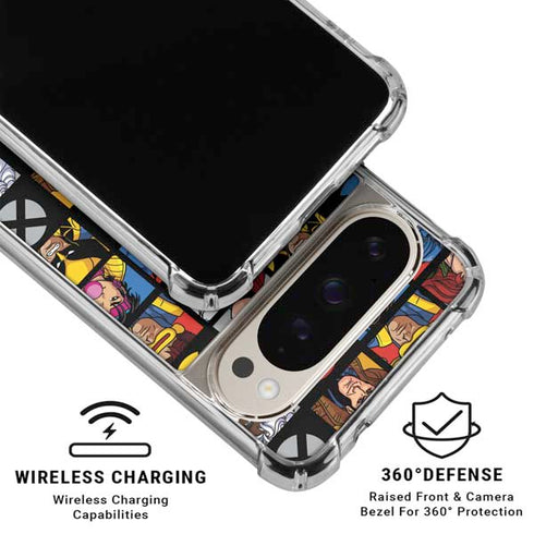 Marvel X-Men Pattern Google Pixel 9 Pro XL Clear Case
