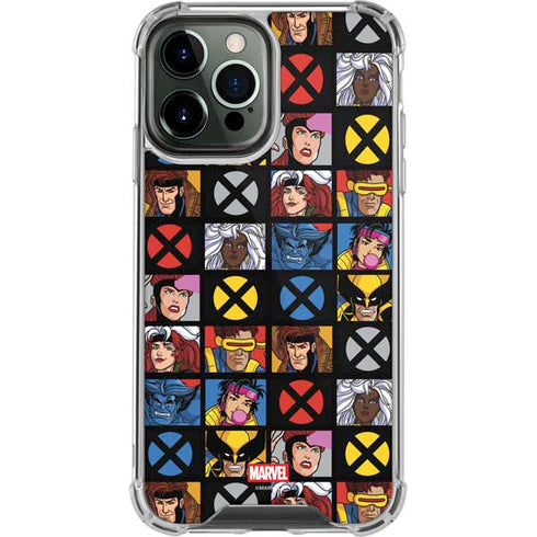 Marvel X-Men Pattern iPhone 14 Pro Max Clear Case