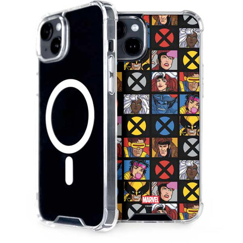 Marvel X-Men Pattern iPhone 15 MagSafe Case