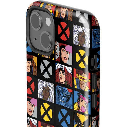 Marvel X-Men Pattern iPhone 15 Plus Impact Case