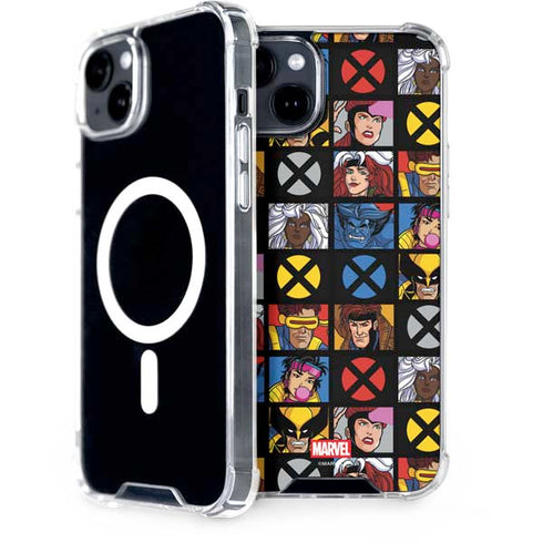Marvel X-Men Pattern iPhone 15 Plus MagSafe Case