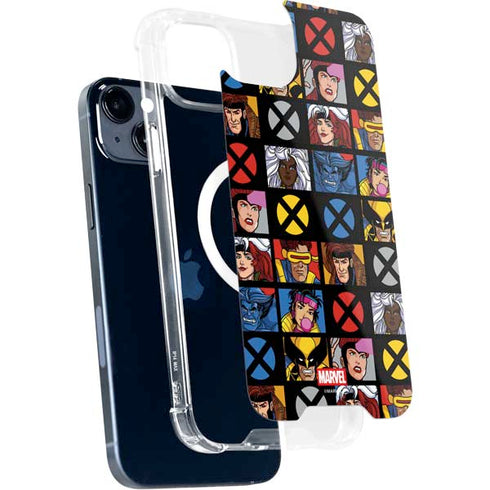 Marvel X-Men Pattern iPhone 15 Plus MagSafe Case