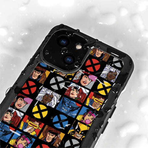 Marvel X-Men Pattern iPhone 15 Plus Waterproof Case