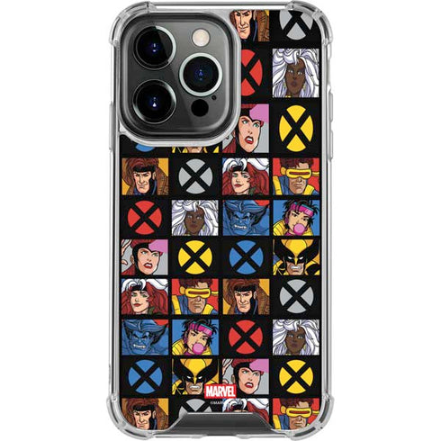 Marvel X-Men Pattern iPhone 15 Pro Clear Case