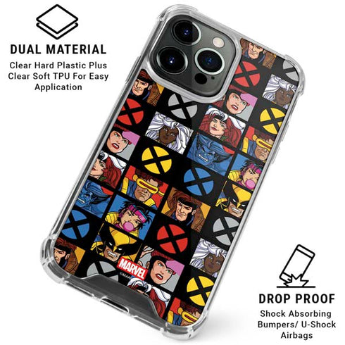 Marvel X-Men Pattern iPhone 15 Pro Clear Case