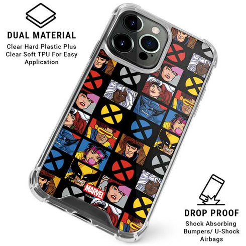 Marvel X-Men Pattern iPhone 15 Pro Max Clear Case